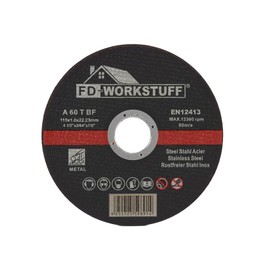 Professional Flex Discs │ Pack of 10 │ Diameter 115 mm, 1 mm Thin │ for Flex, Cutting and Angle Grinders │ Stainless Steel │ Cutting Discs │ by FD-Workstuff
