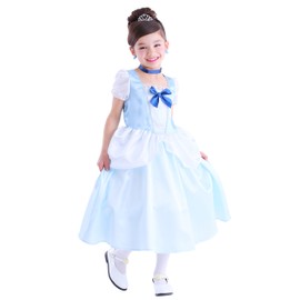 Party City Royal Blue Princess Kids Cosplay Costume (Cinderella), US Kids Size 3 to 4 years old (100), Light Blue