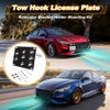 Drill Free Front Grill Mesh Tow Hook License Plate Relocation