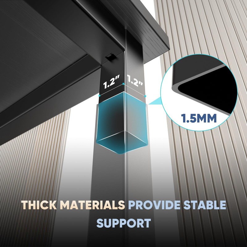 DUMOS 44 in Computer Desk for Home Office, Modern Study