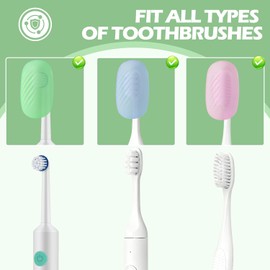 Lapfoon - Juego de 6 fundas para cepillo de dientes, tapa para cabezal de cepillo de dientes eléctrico y regular