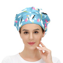 Women's Working Cap Stork Brings Baby Blue Sky Adjustable Working Hats with Sweatband and Elastic Toggle Head Cover