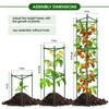 Hoyejyou 3 Pack Tomato Cages for Garden Plant Support, Up