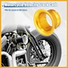 Partuto 55mm 2.17inch Motorcycle Velocity Stack Aluminum Alloy Gold Tone