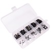 120Pcs Circlips E Clips Assortment, Black Carbon Steel E Clips