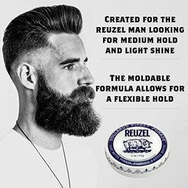 Reuzel Pomada Arcilla Mate Fórmula Concentrada Cera Hombre Fijación Natural Orgánica Producto Vegano Que Volumen Define Sencillo Poner Quitar