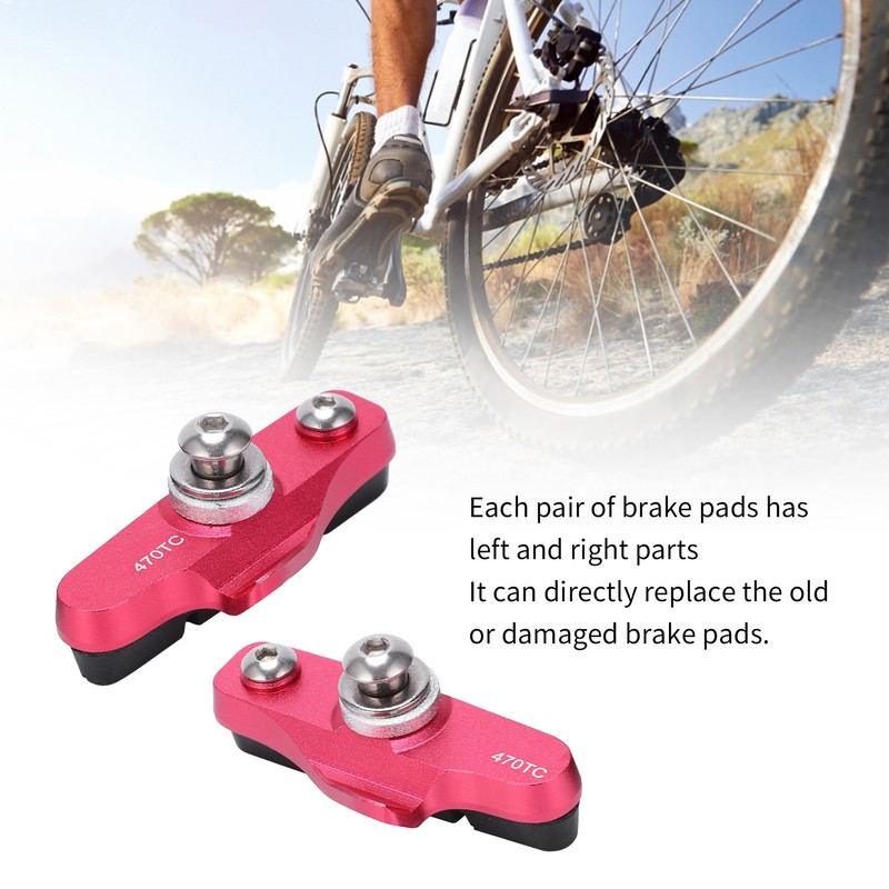 1 Pair Road Bike Brake Pads Folding Bicycle Brake Blocks