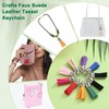 M METERXITY 100-Pack Faux Suede Tassel 1.4 Inch Small Keychain