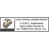 Au-Tomotive Gold U.S.M.C. Laser Etched Hitch Plug-Black Rugged Stainless