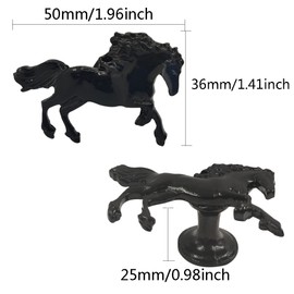 JfwuHap Horse Cabinet Knob 4 Pcs Drawer Dresser Knobs Pulls Cupboard Furniture Door Knobs Decorative Zinc Alloy Single Hole Handles