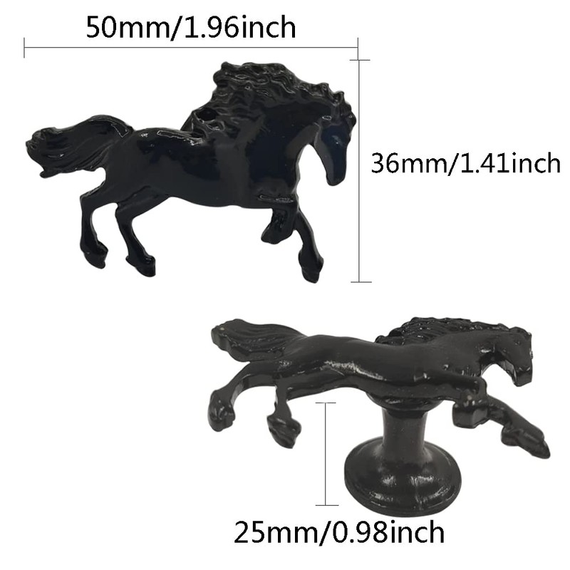 JfwuHap Horse Cabinet Knob 4 Pcs Drawer Dresser Knobs Pulls