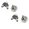 Homak Gun Cabinet Original Toolbox Lock 3/4" Replacement Safe Lock Box w/Key Cover 2417 (Chrome Keyed Alike (Same), 5/8 Inch Pack of 2)