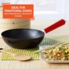 Imusa USA Inch, Red PAN-10046 12" Nonstick Carbon Steel Wok,