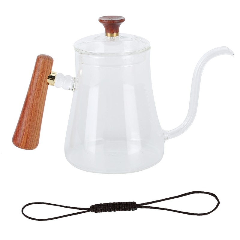 Coffee Kettle Pour Over High Borosilicate Glass Heat Resistant Round