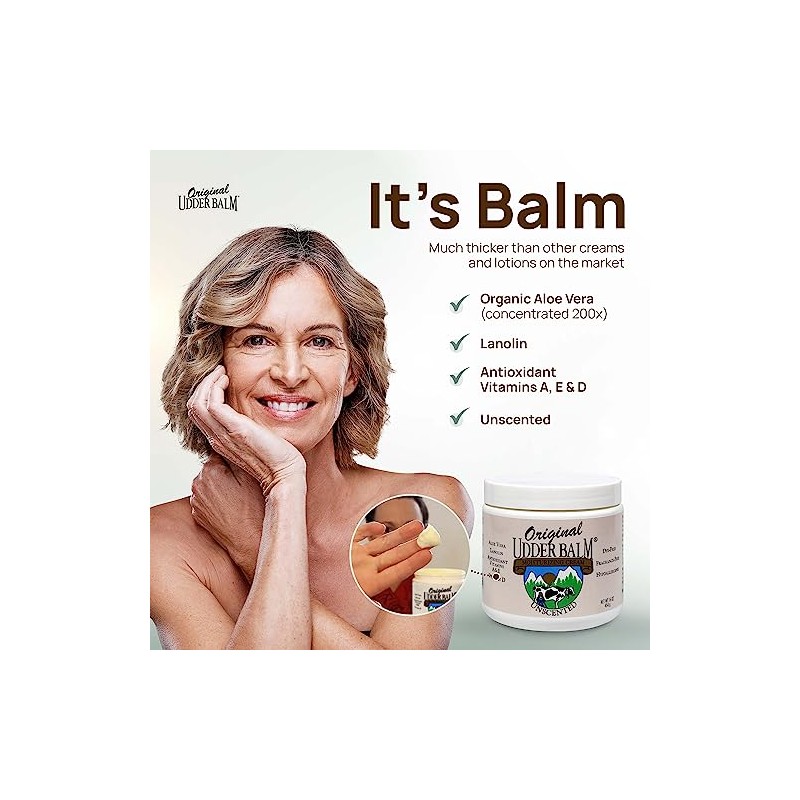 Original Udder Balm Unscented Moisturizing Creme Jar, 16 oz