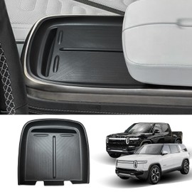 Center Console Wireless Charging Mat for Rivian R1T R1S 2025 2024 2023 2022 Accessories Silicone Non-Slip Charging Protective Pad Phone Charge Area Liner Waterproof Easy Clean Black