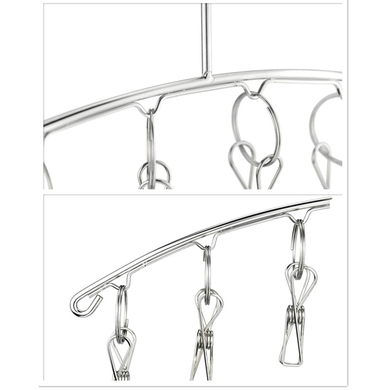 DurReus Strong Stainless Steel Laundry Drying Rack Clothes Hanger with
