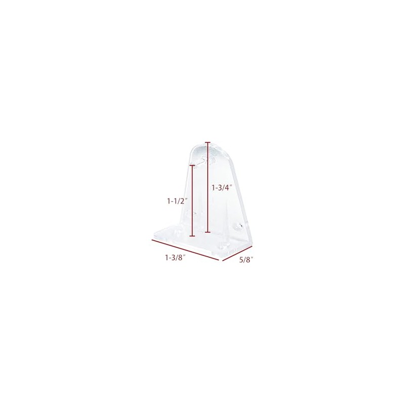 LannuMet 8pcs 45mm Clear Plastic Blinds Hold Down Brackets Window