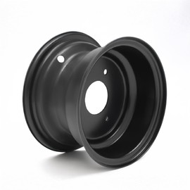 7" Wheel Rim with 3 Holes Assembly, Iron Rim Assembly Compatible with 16x8-7 tires Fit for 110-125CC Go-Kart, ATV, UTV (Black)