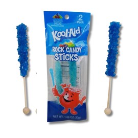 Kool-Aid Candy Collection - Variety of Lollipop Dippers, Gummies, Fizzy Popping Candy, Rock Candy, Chews, and Gum By Lyza's Sweets & Treats (Single, Rock Candy (Tropical Punch))