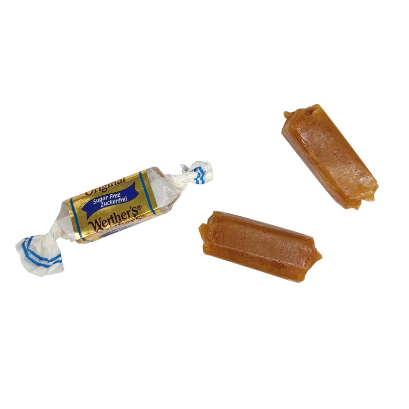 Werthers Sugar Free Chewy Caramels, 1 Pound Bulk Bag, Individually