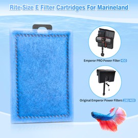 Umlecoa 9/16/32 Pack Rite-Size E Filter Cartridges for Marineland Emperor PRO Power Filter 450 & original Emperor Power Filters 280/400 - Rite-Size E Replacement Filter Cartridges for MarineLand