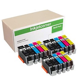 Inkjetcorner Compatible Ink Cartridges Replacement for PGI-250XL CLI-251XL 250XL 251XL for use with MX722 MX922 MG5520 MG5522 MG5422 MG6420 (15 Pack)