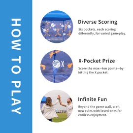 CROWN SHADES Tailgate Essentials, Golf Nets for Backyard Driving Real Golf Balls, Easy Setup Sidewall for 10x10 Canopy Tent, Outdoor Games for Tailgating, Patio, Lawn, Beach, Backyard, Blue