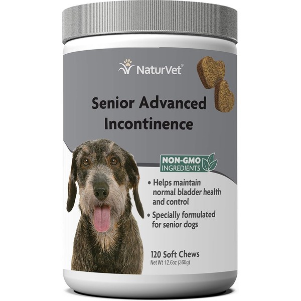 NaturVet Senior Advanced Incontinence Dog Supplement – Helps Support Dog’s