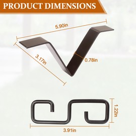 Rain Chain Clip for Gutter Adapter, Outside Hardware Rain Catcher System V Style Copper Rain Chimes Downspout Holder Connector Hook, Rain Chain Water Diverter Accessories