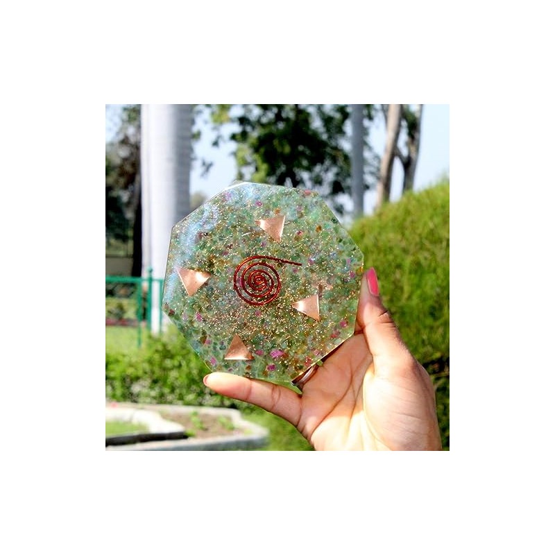 PRAJET CRYSTALS Prajet Energized Orgonite Healing Crystals Hexagonal Vastu Plate