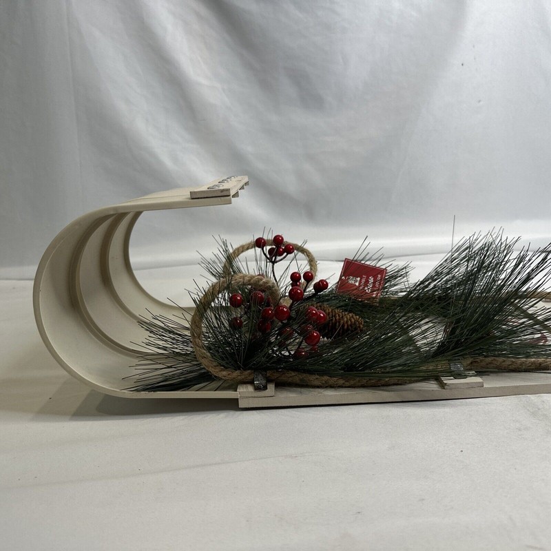 Sold By Kohl’s Christmas Sled Toboggan Noel Decor LARGE Pine