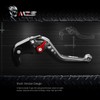MZS Black Motorcycle Clutch Brake Levers Short Adjustable CNC Compatible