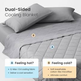 Cozy Bliss Cooling Blanket for Hot Sleepers, Q-Max 0.4 Cooling Comfort Throw Twin Size, Cold Blankets for Night Sweats Sleeping, Ultra-Cool Lightweight Breathable Summer Blanket for Bed Travel