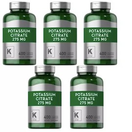 Potassium Citrate 275mg 5X400 Caps No Gluten NON GMO No Preservatives