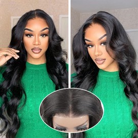 Beauhair Glueless Wear and Go Lace Front Wigs Human Hair for Women Body Wave Wig No Glue Ready to Wear 4x4 Lace Pre Cut Wig Pre Plucked with Baby Hair 150% Density Natural Hairline 26 Inch