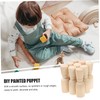 Gadpiparty 20pcs Wooden Peg Dolls with Hat Design DIY Painting