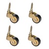 Generic Industrial Casters, Brass, 25mm Diameter, 150kg Load, 4 Pcs