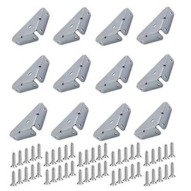 TERF® 12 Pcs Heavy Duty 50mm Angel Mounting Corner Brace Bracket Joining Fixing Repair Self Support Steel Plates with Fixing Screw