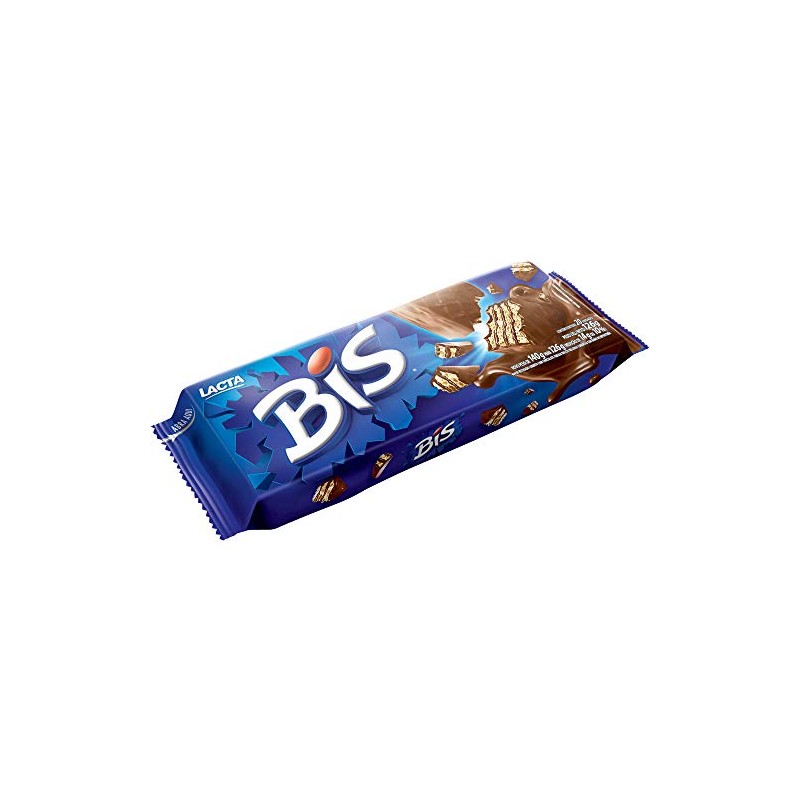 BIS Chocolate Wafer Biscuits, Wafer Rechado Coberto Com Chocolate 126g