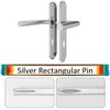 Square spindle 8 x 100 mm solid steel fixing pin