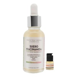 Suero Facial Niacinamida 5 Acido Hialurnico Pantenol Todo tipo de piel 35 mL Nuestra Tierra Cosmtica                                                  