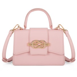 Milan Chiva Small Top Handle Purses for Women Mini Satchel Crossbody Bag Elegant Trendy Square Bag Designer Handbag MC-415PK