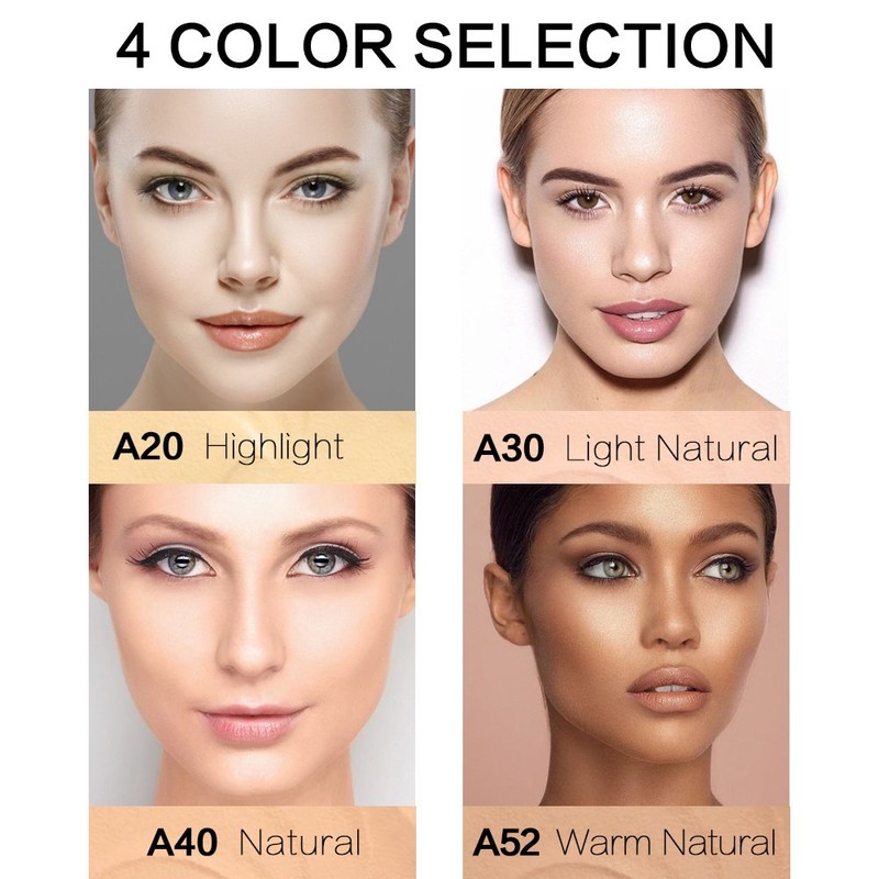 3 Pack Full Coverage Concealer Cream Makeup, Waterproof Matte Smooth