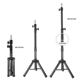 AliLeader 55 Inch Wig Stand Tripod with Head Heavy Duty Wig Stand Tripod Wig Head Stand Wig Tripod Stand with Tool Tray (Mannequin Head Not Included)