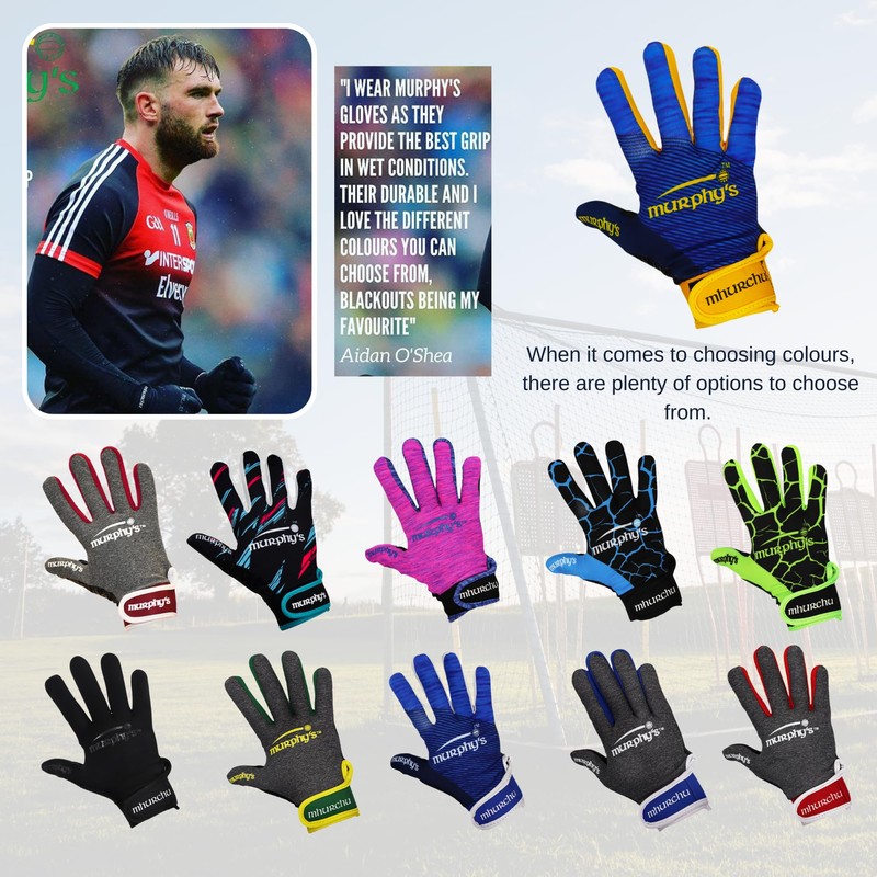 Murphy's Gaelic Gloves Junior, 4 / Under 8, navy/yellow