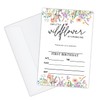 1st Wildflower Birthday Invitations with Envelopes, 20 PCS Our Little