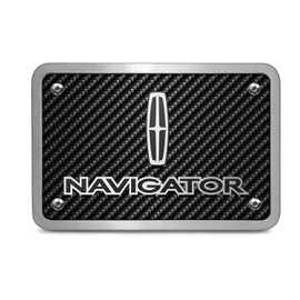 iPick Image Made for Lincoln Navigator 3D Logo Carbon Fiber Texture Billet Aluminum Tow Hitch Cover