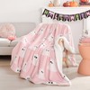 Smoofy Throw Blanket Halloween Blanket with White Ghost Pink Throw