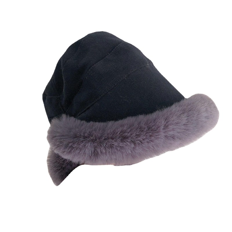 88flix Women's Bucket Hat, Fluffy, Korean, Small Face, Cold Protection,